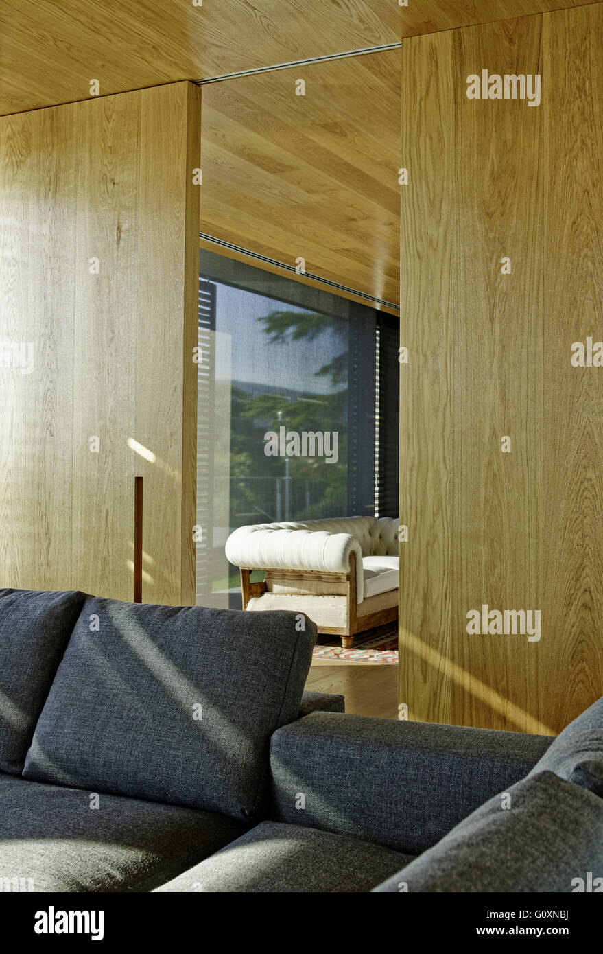 Grey couch hires stock photography and images Alamy