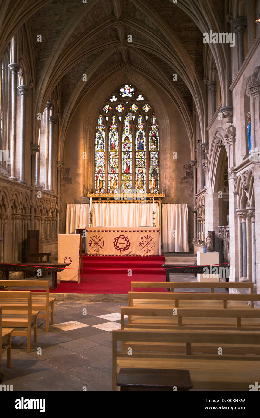 dh Elder Lady chapel CATHEDRAL BRISTOL Altar pews stainglass window