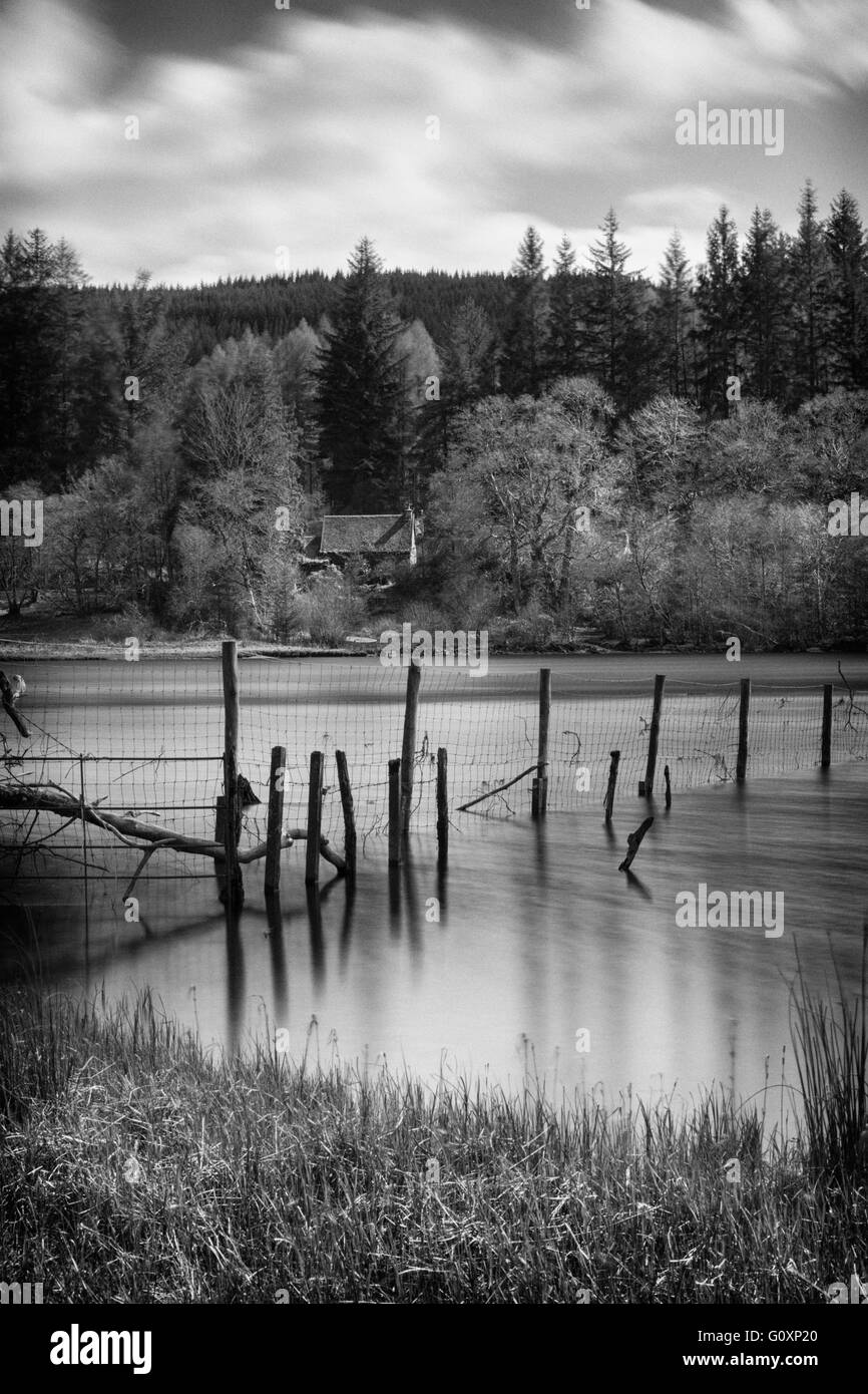 Scotland landscape loch Black and White Stock Photos & Images - Alamy