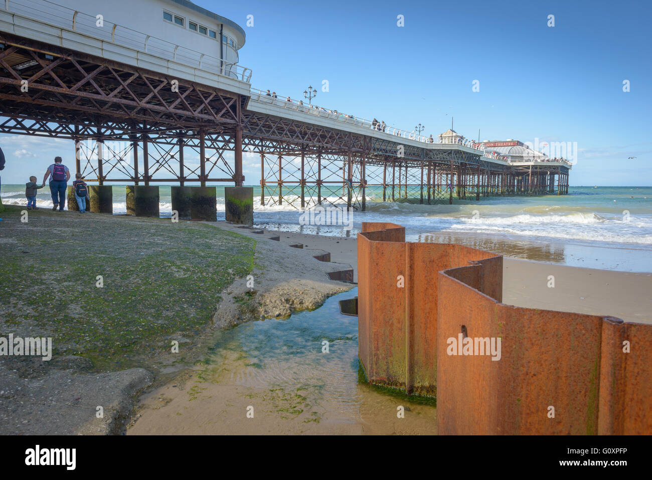 Cromer Pier and beach on the Norfolk Coast, England Stock Photo