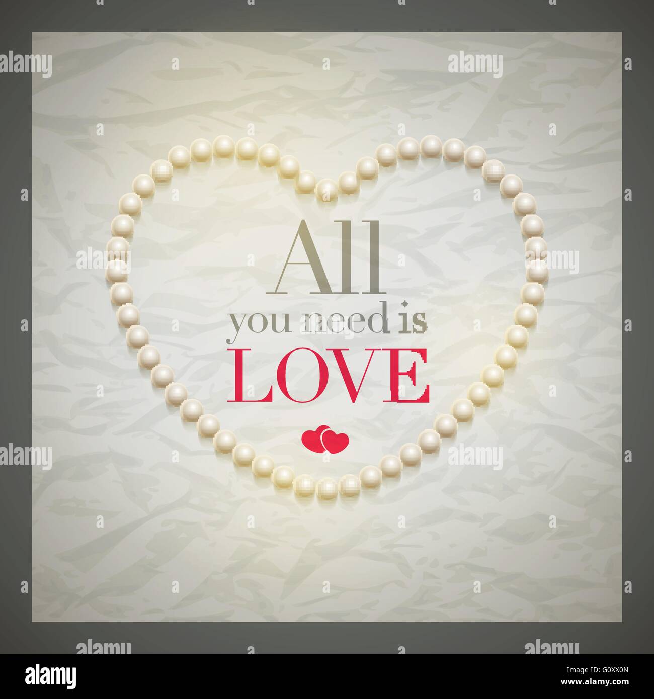 Vector retro Valentine's Day greeting card design template with ...