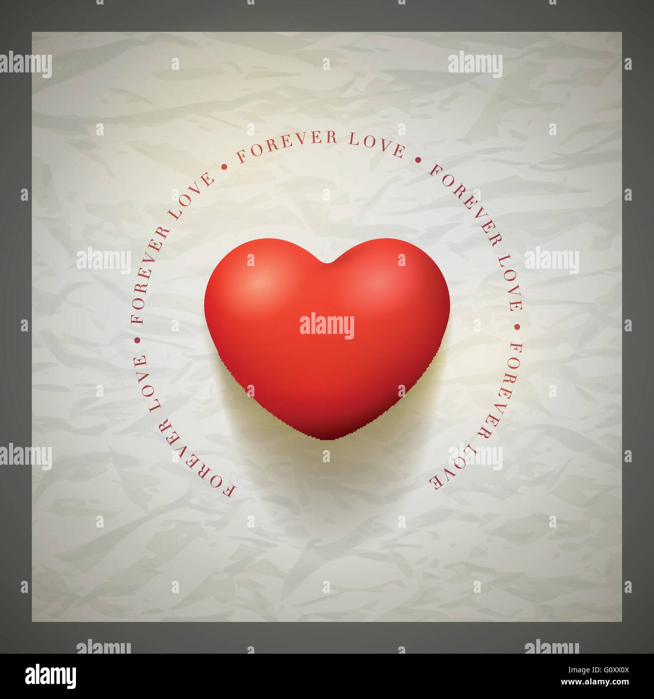 Vector retro Valentine's Day greeting card design template with ...
