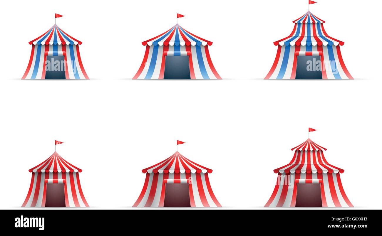 Vector illustration of circus tent collection Stock Vector Image & Art ...