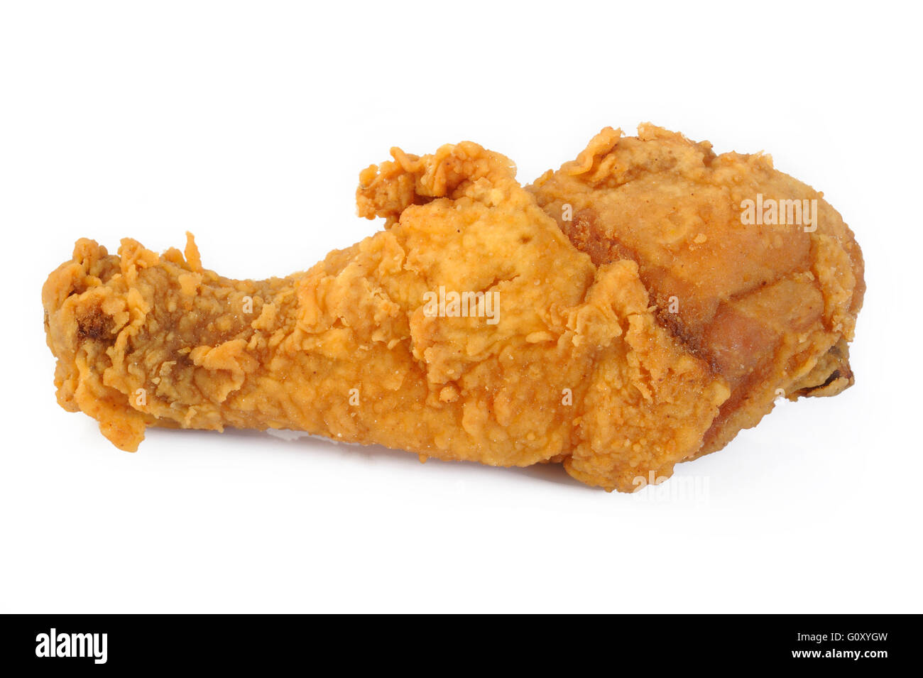 Fried chicken isolated white background Stock Photo