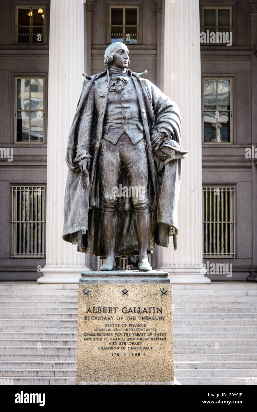 Albert Gallatin statue, Treasury Building, Pennsylvania Avenue