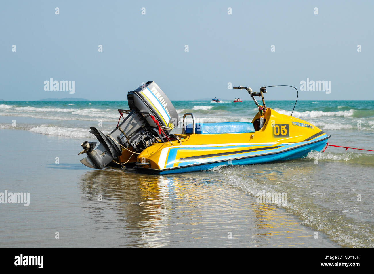 Jet ski beach scene Stock Photo Alamy