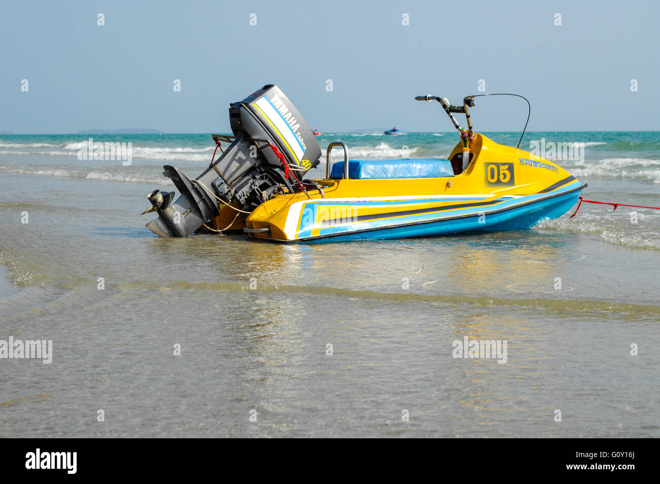 Jet ski beach scene Stock Photo Alamy