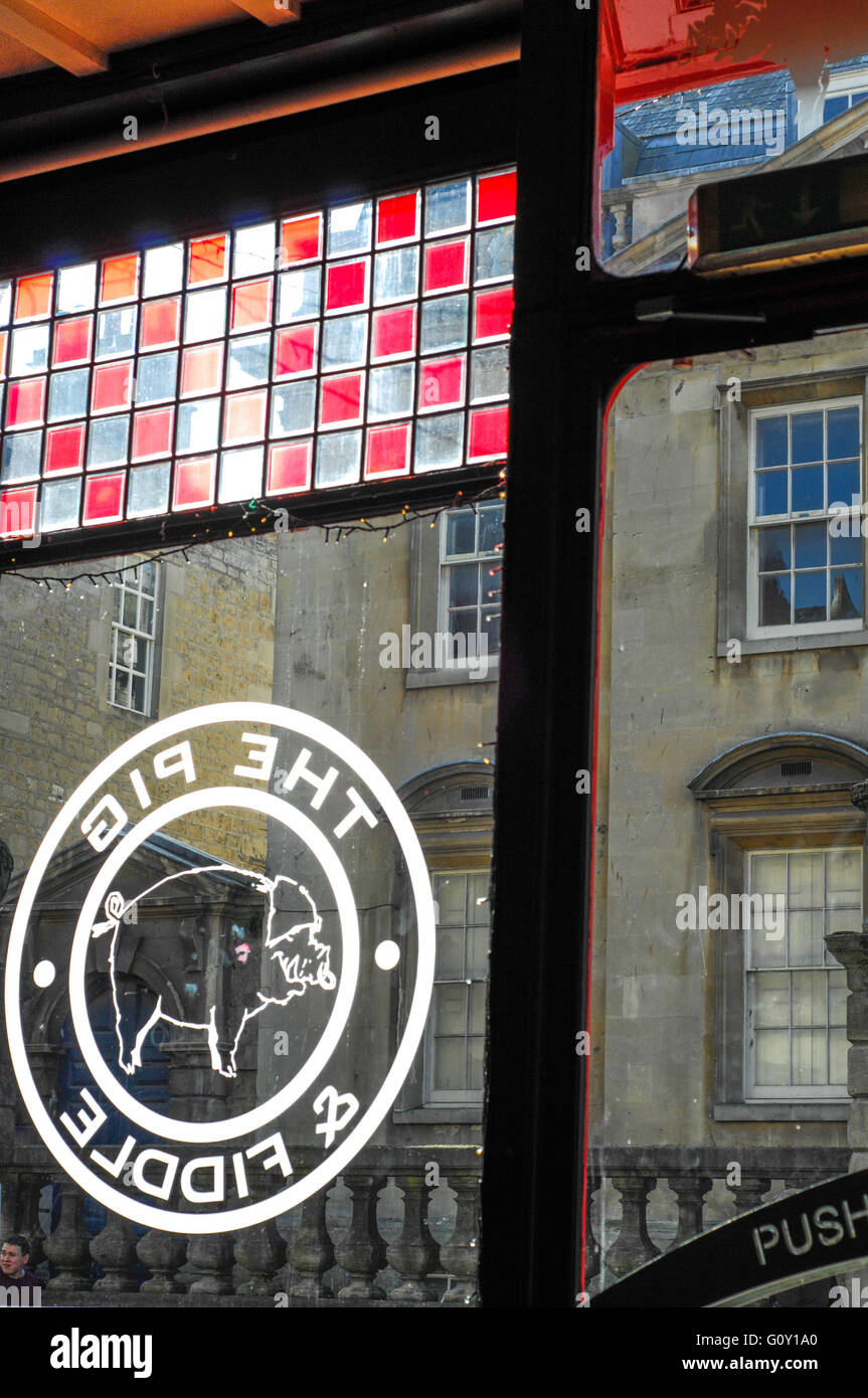 The Pig and Fiddle pub in Bath Somerset UK Stock Photo Alamy