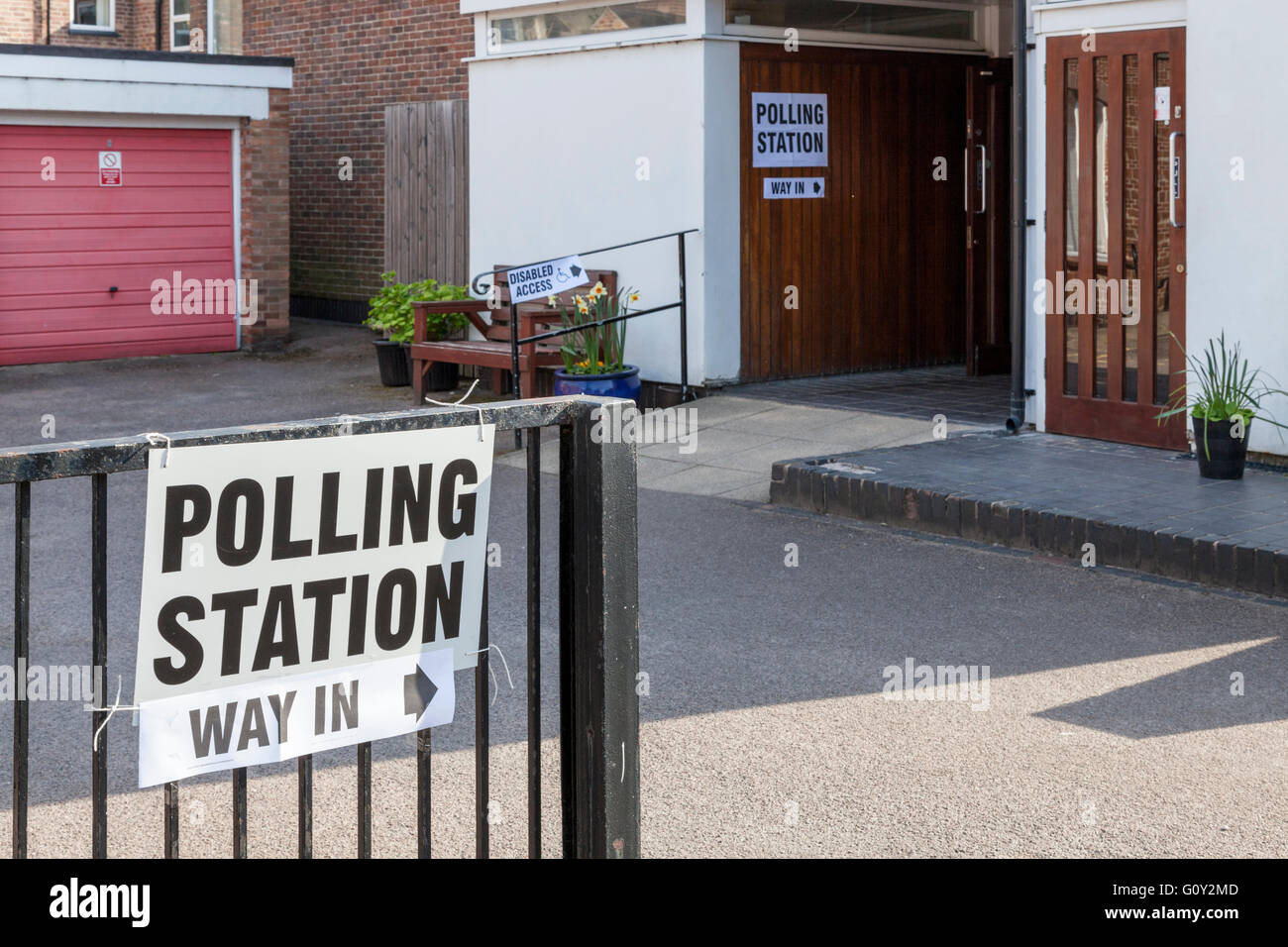 UK Polling Station, West Bridgford, Nottinghamshire, England, UK Stock