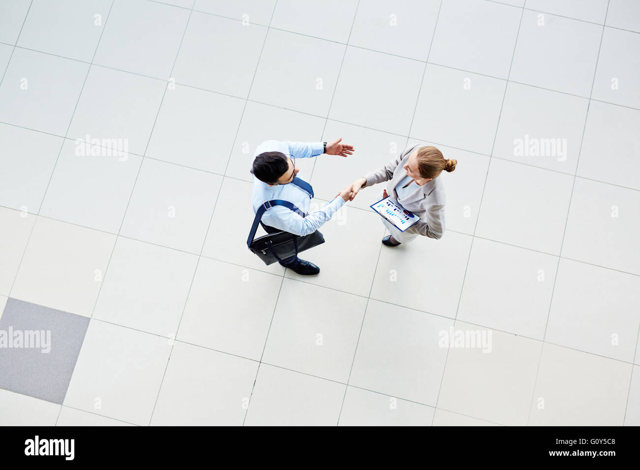 Business people above meeting hi-res stock photography and images - Alamy