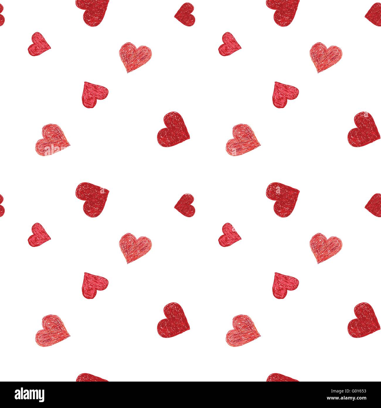 Doodle seamless pattern with hearts Stock Vector Image & Art - Alamy
