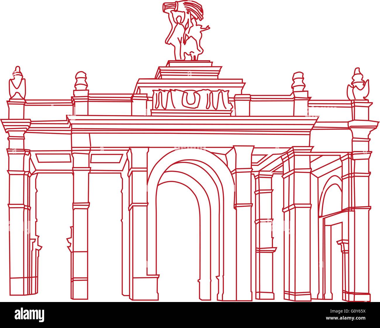 The main gate of the VDNKh Stock Vector