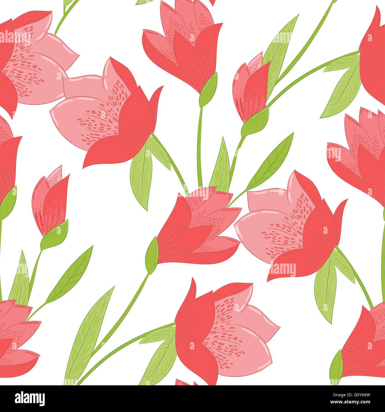Seamless pattern with tulips Stock Vector Image & Art - Alamy