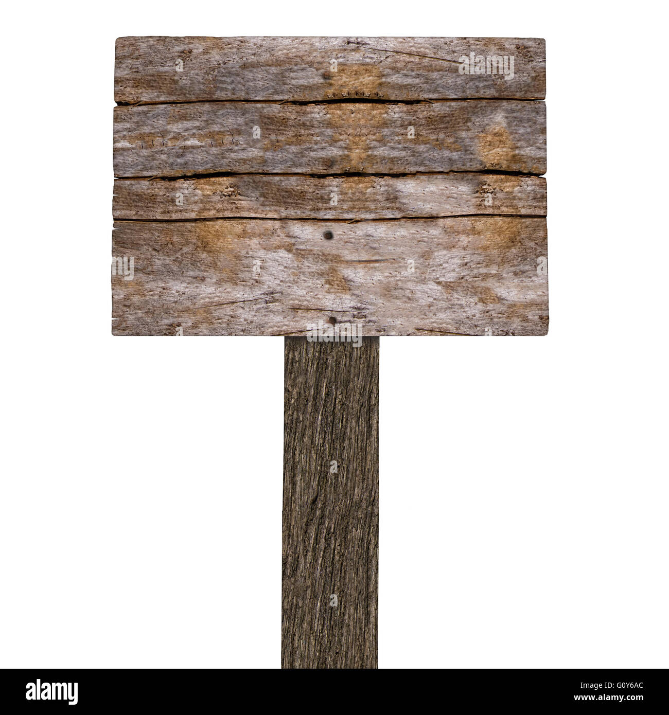 Blank Wooden Signboard With copy space Stock Photo - Alamy