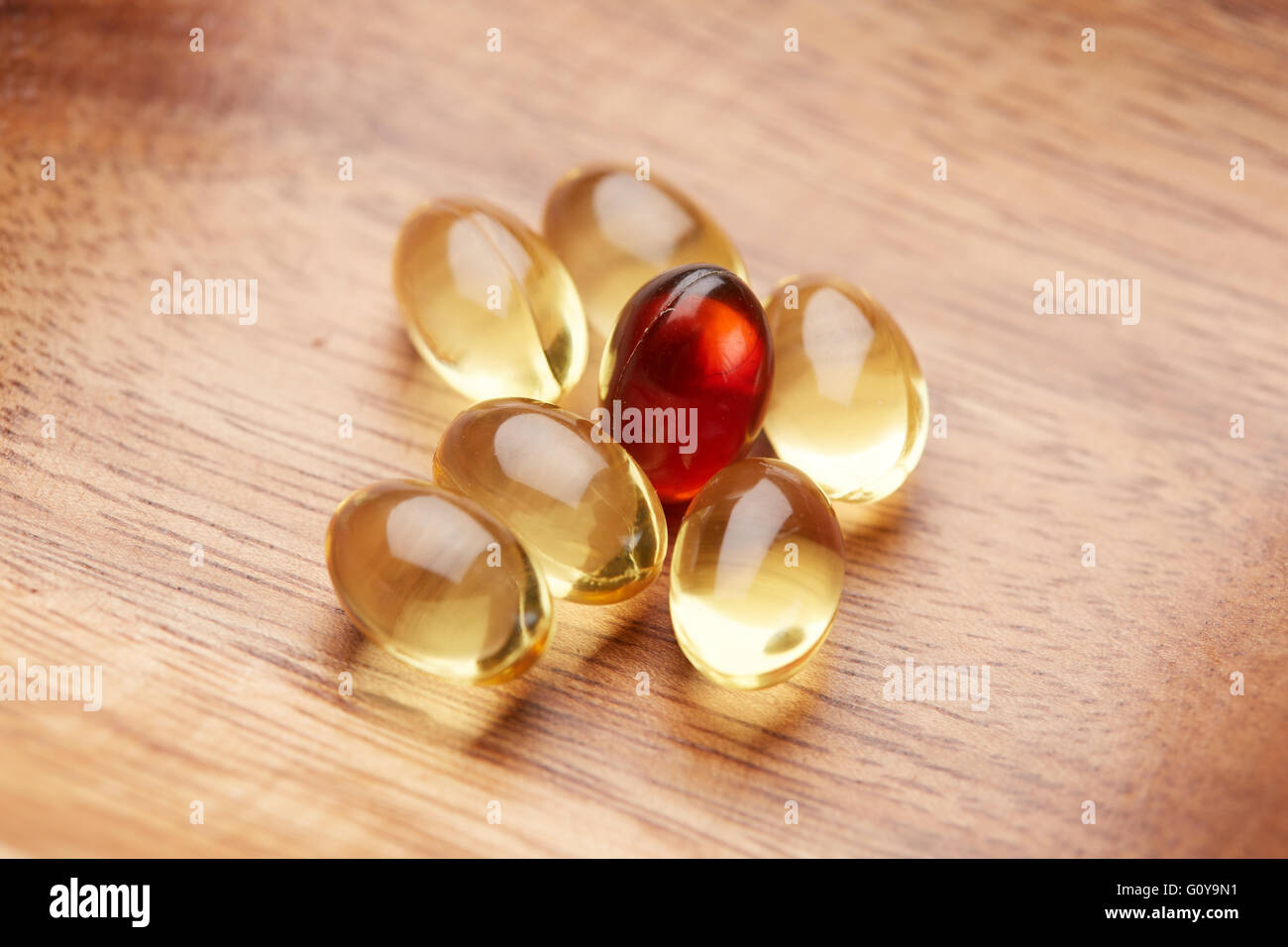 Omega 3 and lecithin Stock Photo Alamy