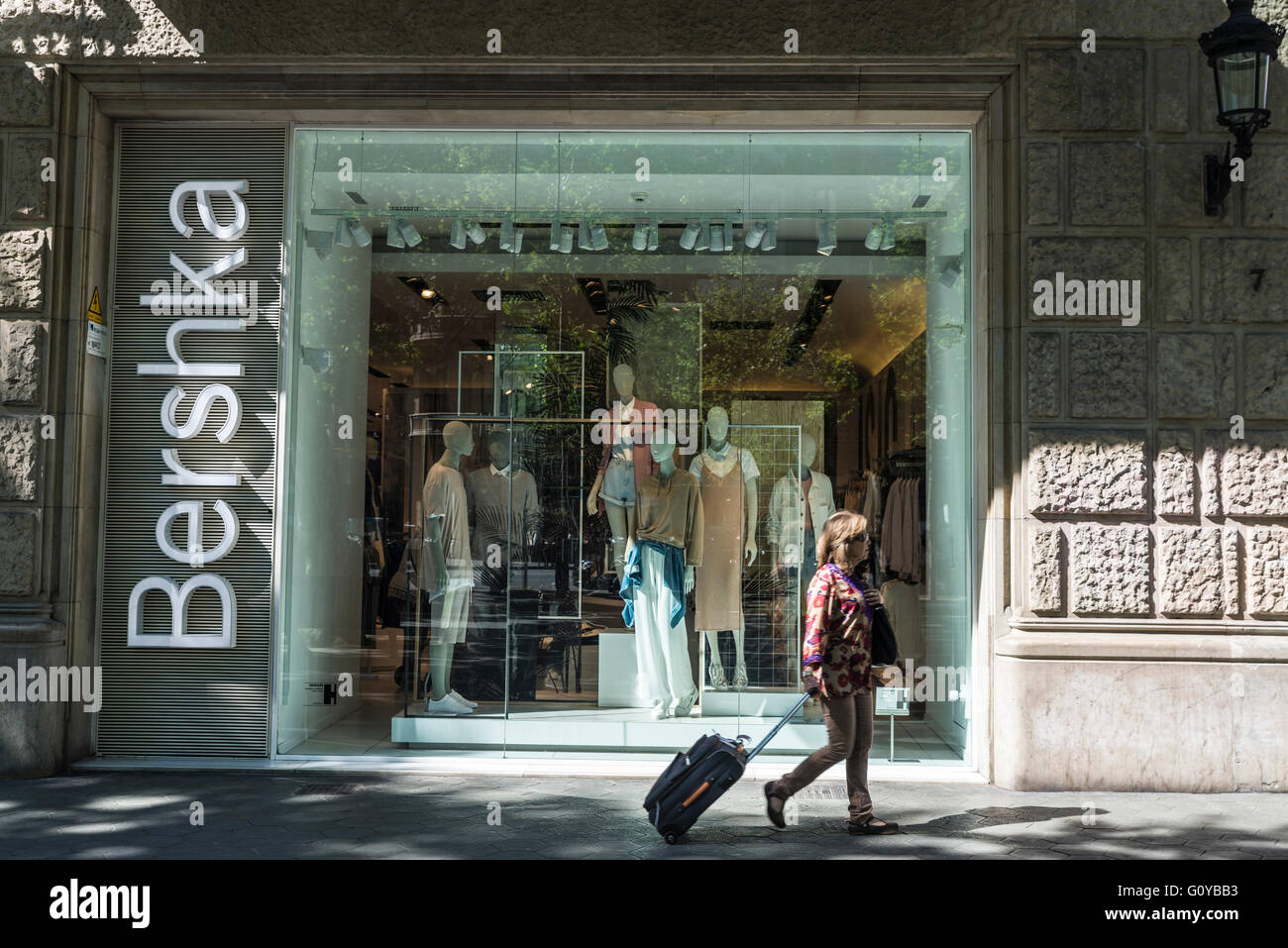 Bershka store located on Passeig de Gracia, one of the most expensive Stock  Photo - Alamy