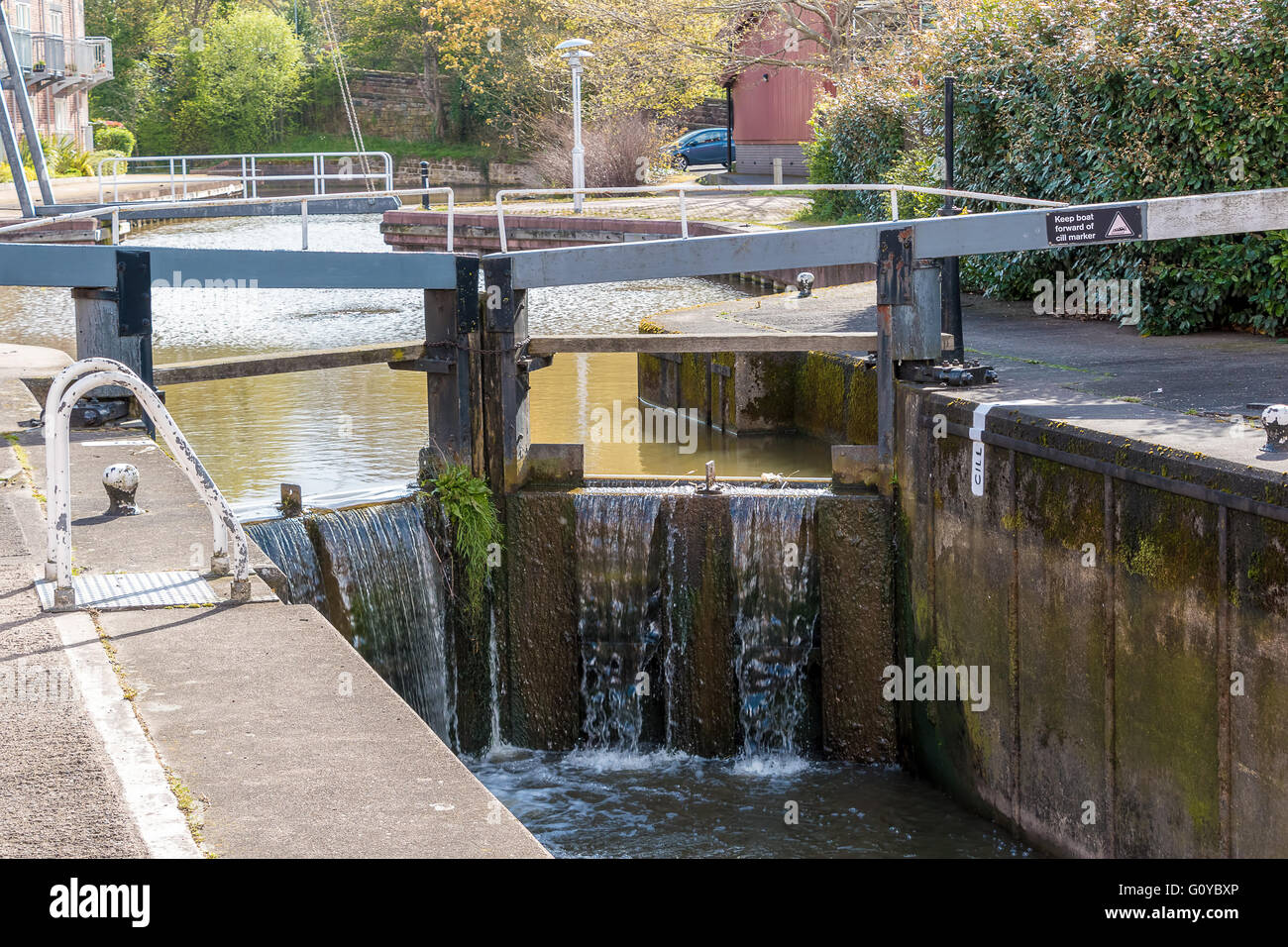 Canal Lock Gates Stock Photo Alamy