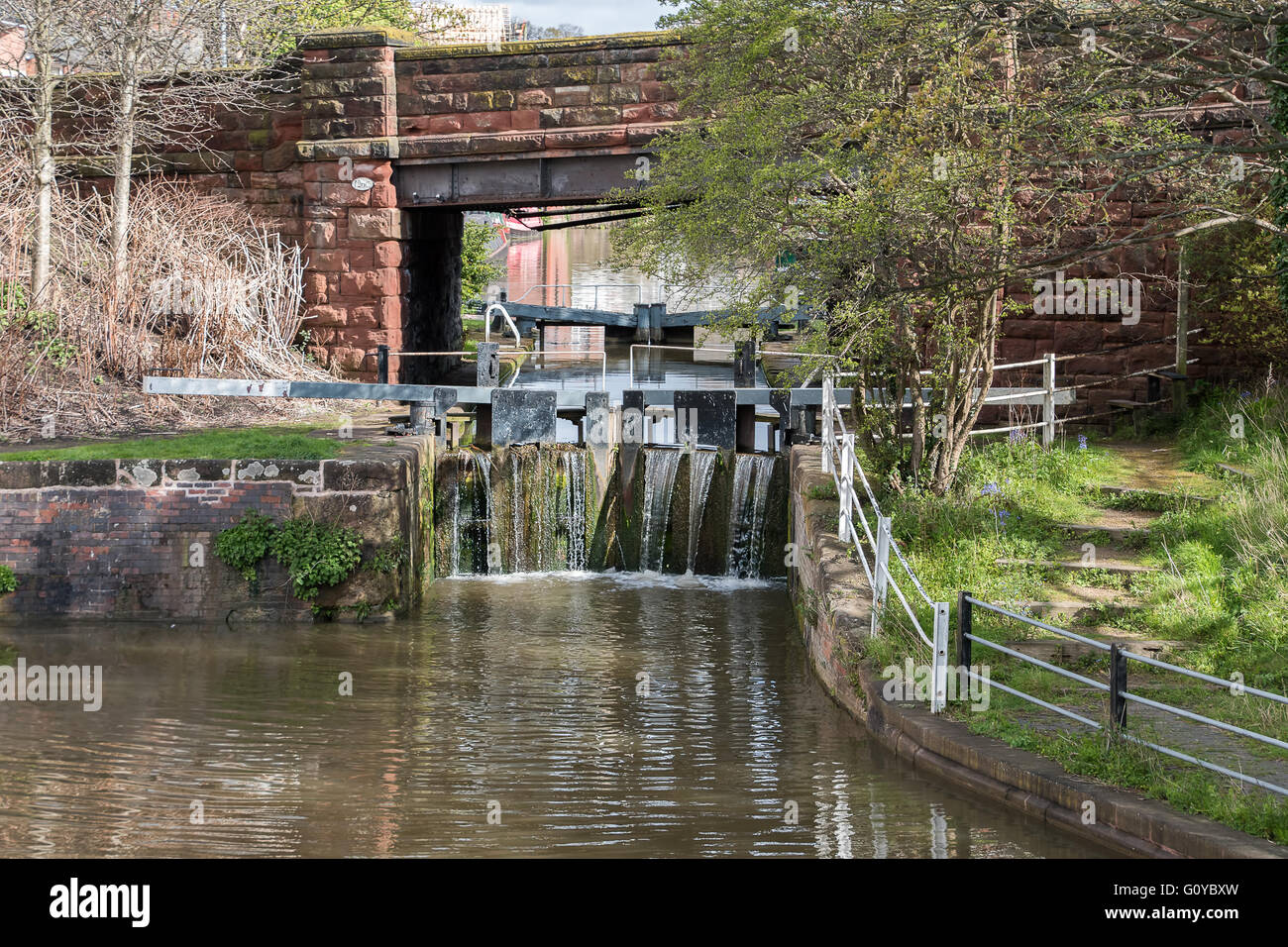Canal Lock Gates Stock Photo Alamy