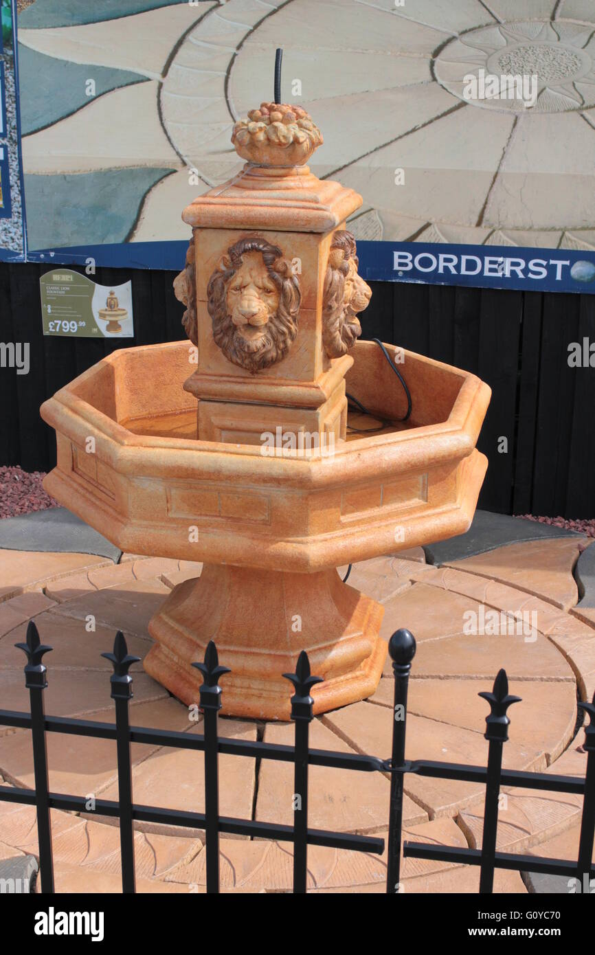 Lion head water fountain Stock Photo Alamy