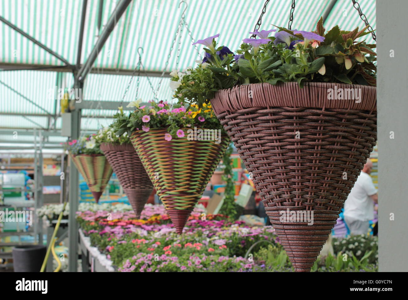 Cone hanging baskets hires stock photography and images Alamy