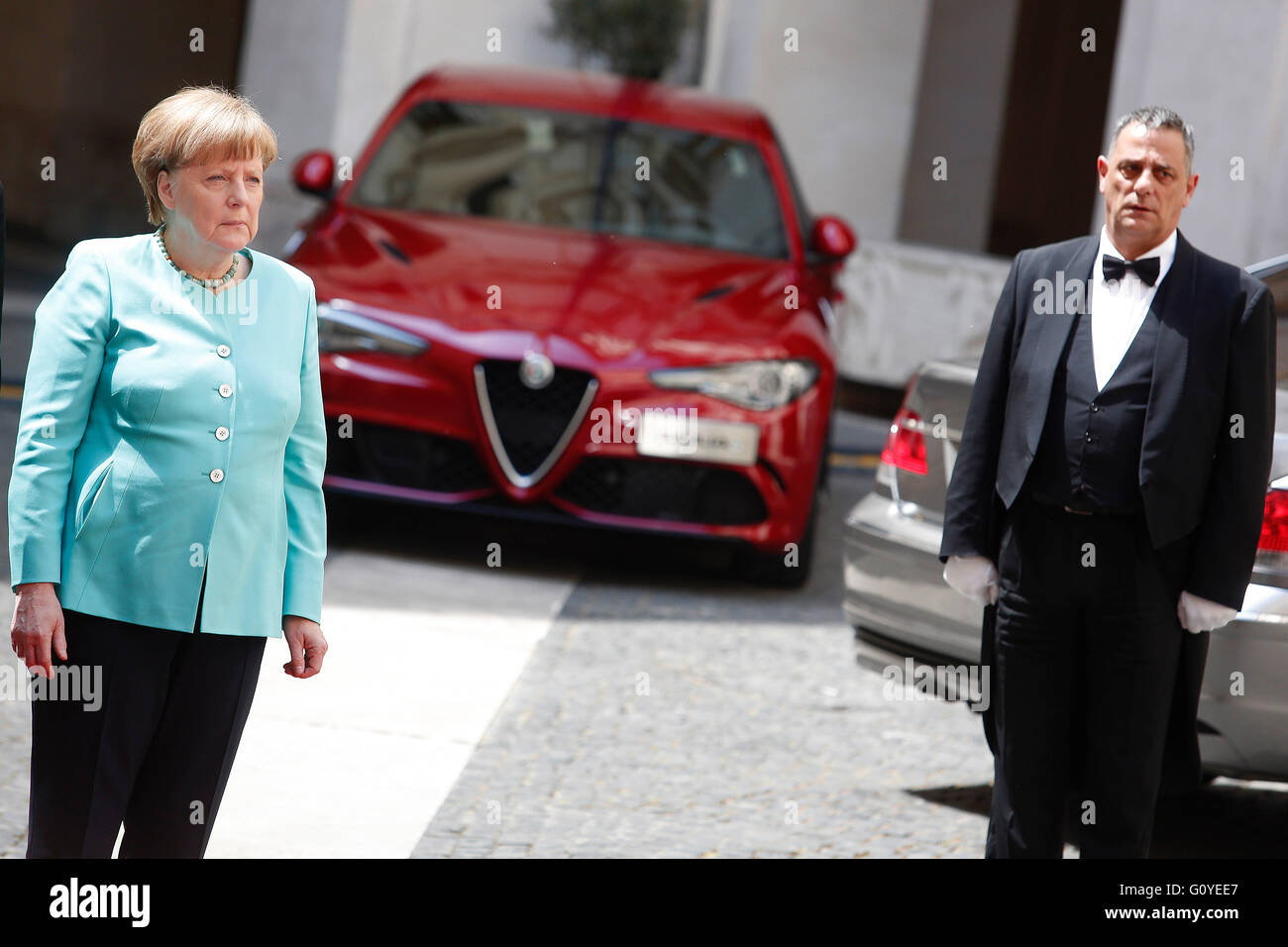 Angela merkel in rome hi-res stock photography and images - Alamy