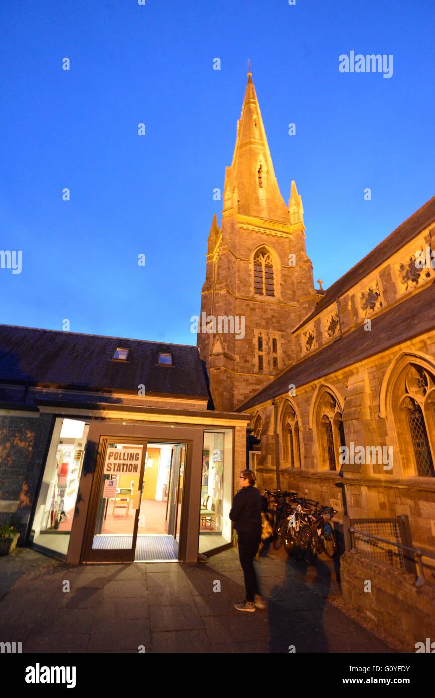 St Leonards Church, Exeter, Devon, UK has a temporary Polling