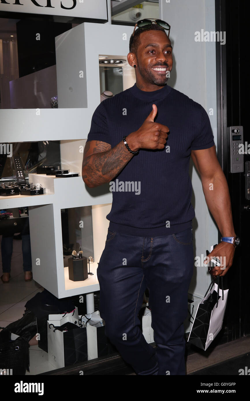 London, UK. 5th May 2016. Richard Blackwood attends a pamper evening hosted by the luxury jewellery brand Tresor Paris at their flagship store in London. Credit:  David Johnson/Alamy Live News Stock Photo