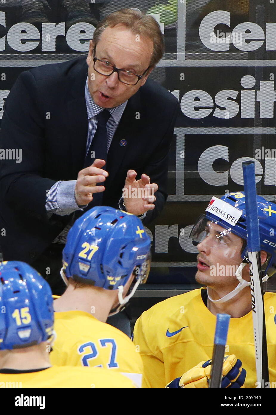 Moscow, Russia. 6th May, 2016. Sweden's head coach Par Marts Stock Photo -  Alamy