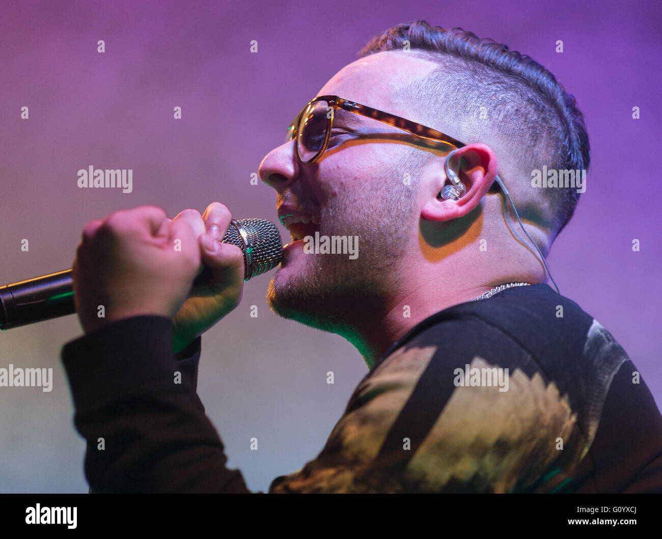 Naples, Italy. 06th May, 2016. Italian Rapper, Rocco Hunt performs ...