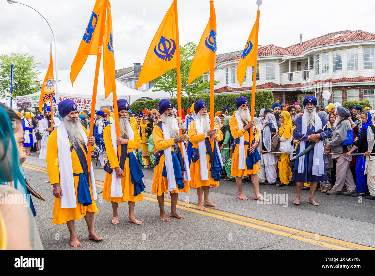 Sikh surrey vaisakhi celebration parade High Resolution Stock