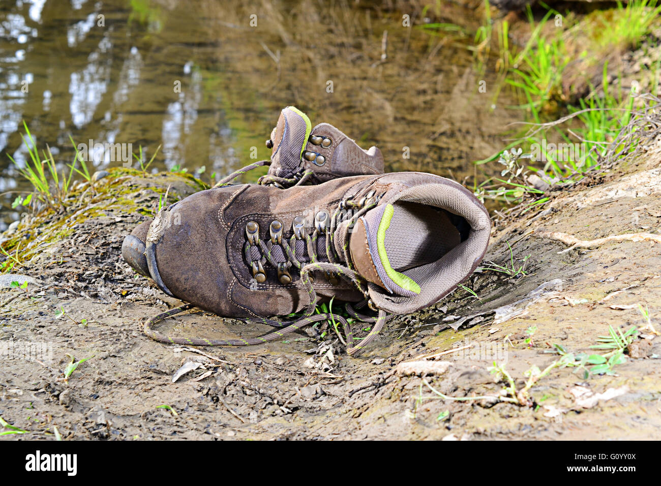 mud hiking boots