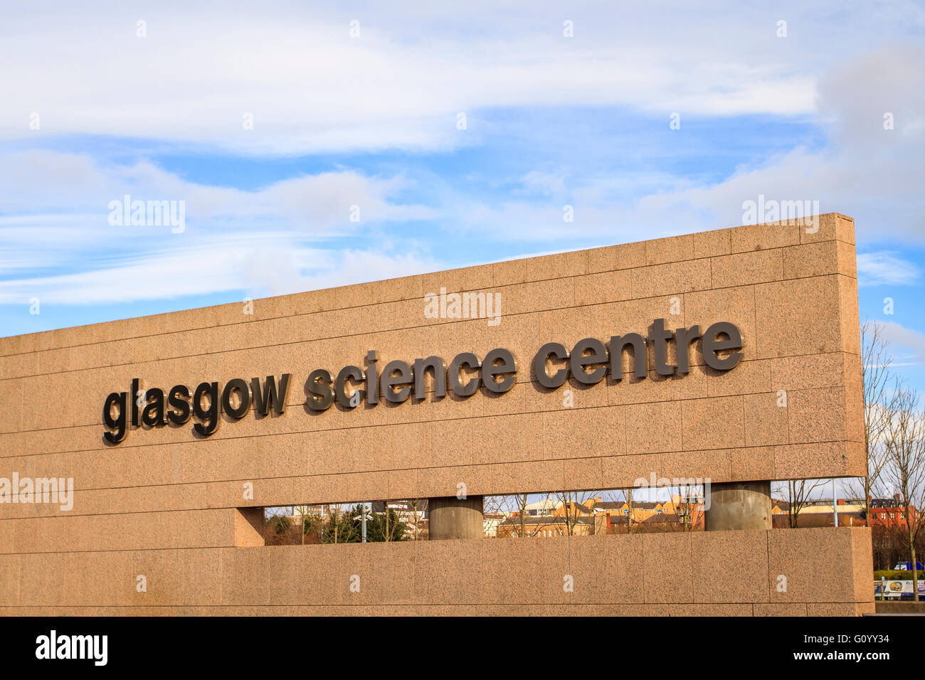 Glasgow Science centre Sign Stock Photo Alamy