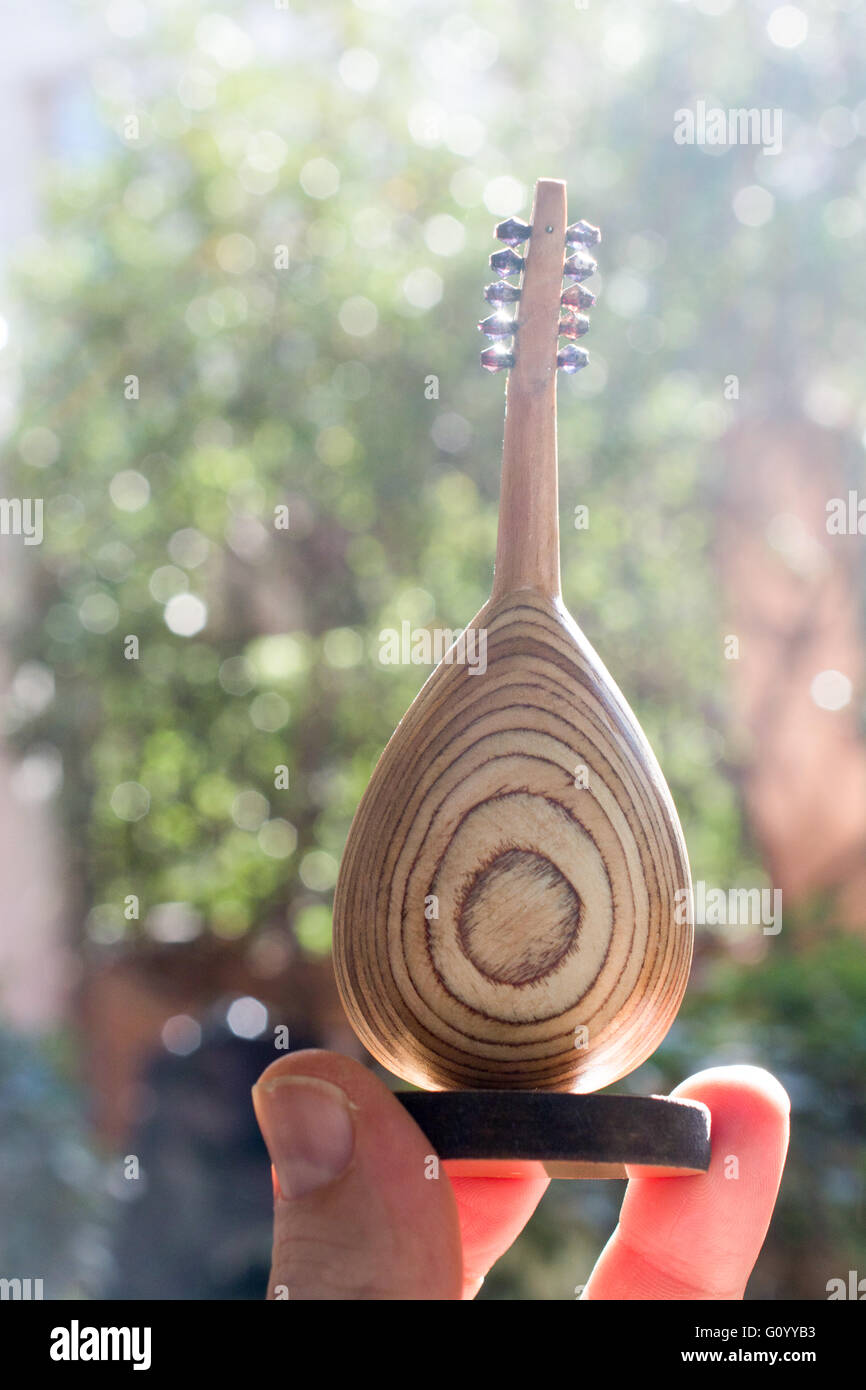 Back side of Classic stringed musical instrument Ud Stock Photo Alamy