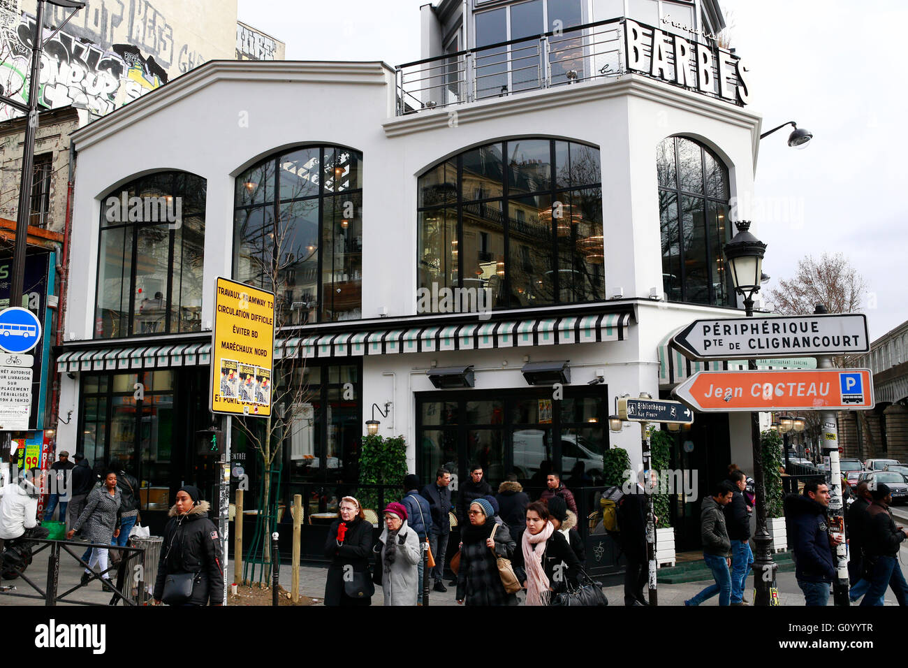 Brasserie Barbès in Paris Stock Photo