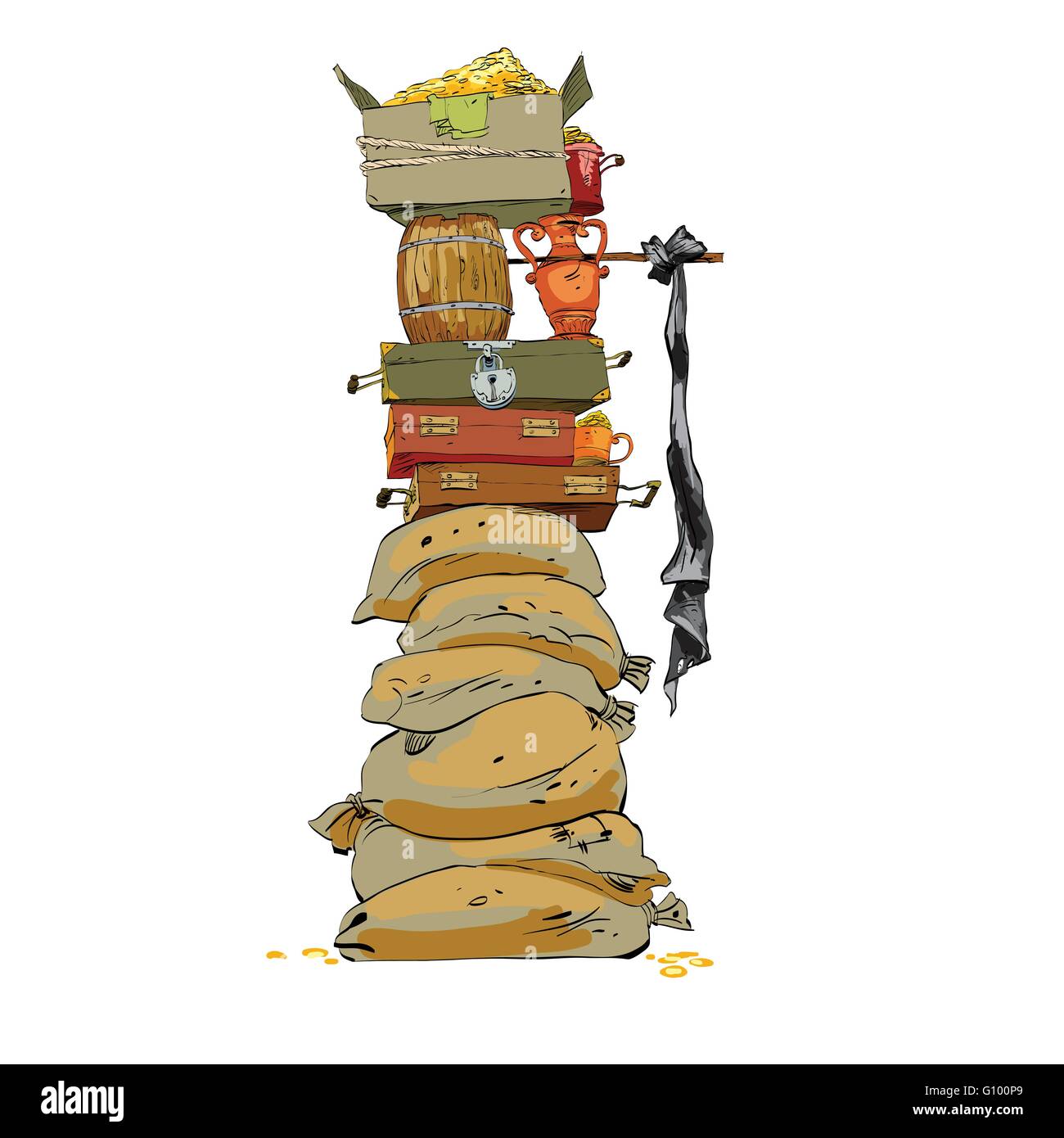 Pirate treasure chests with gold Stock Vector Image & Art - Alamy