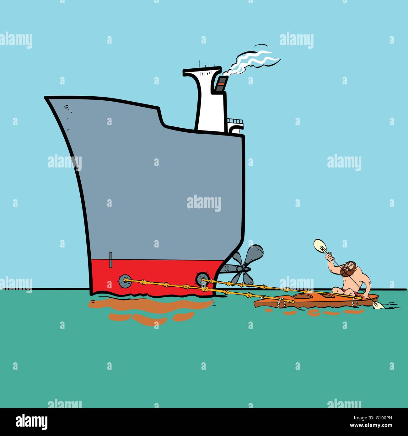 Rower and liner water transport Stock Vector Image & Art Alamy