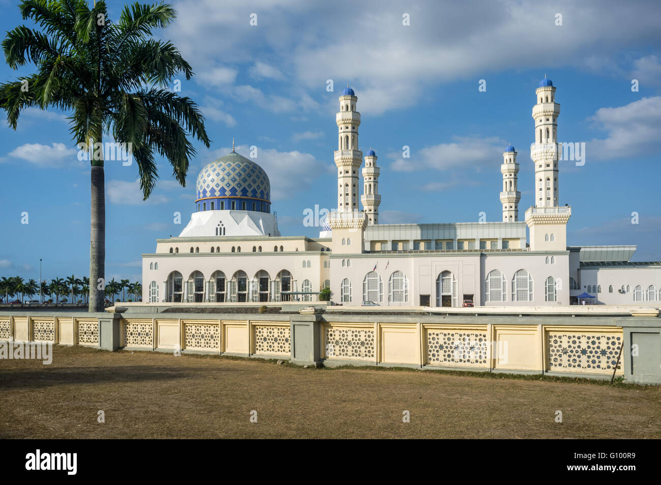 Kota Kinablu City Mosque, Sabah, Malaysia Borneo. Stock Photo