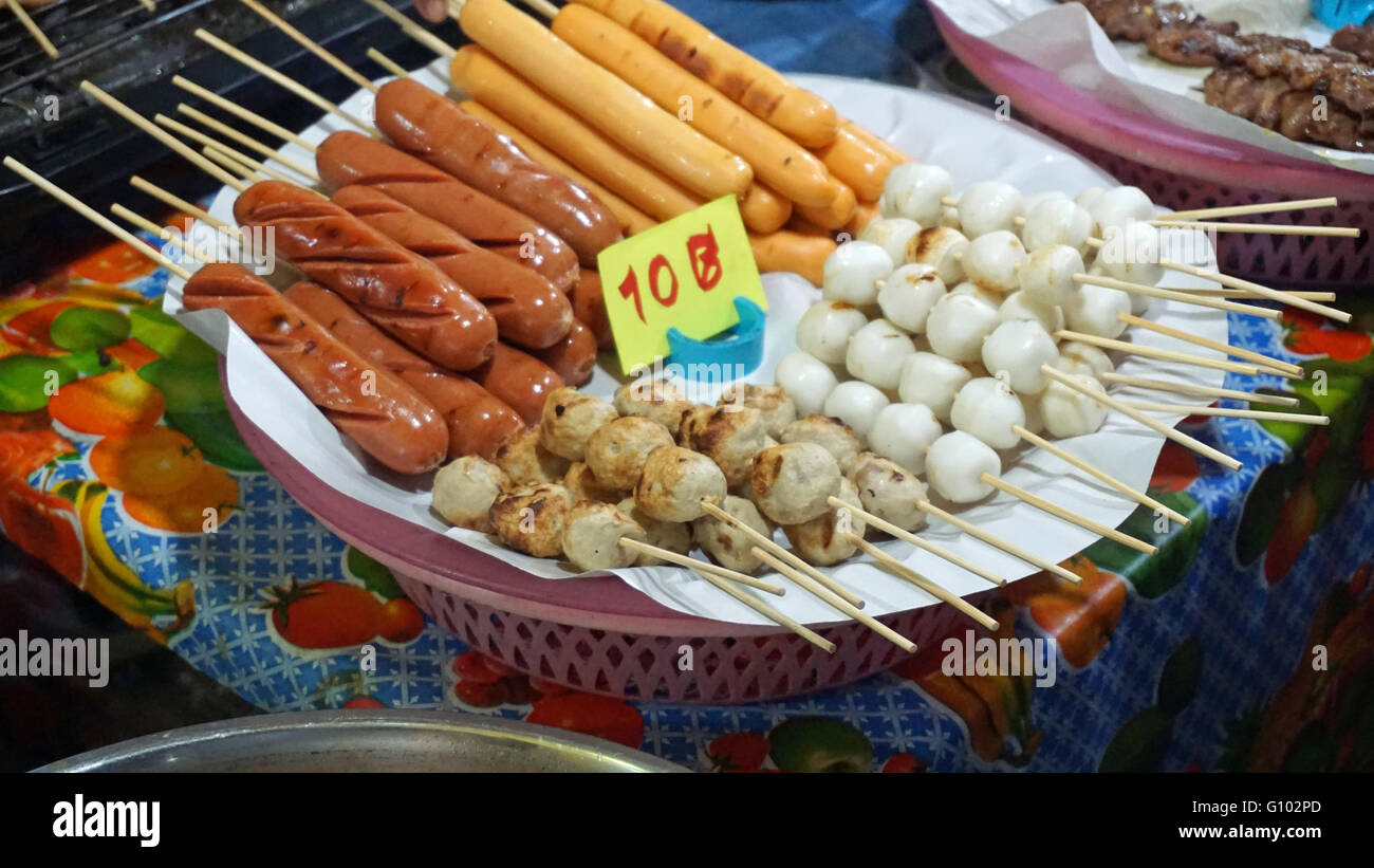 asian street food withfresh grilled meat Stock Photo - Alamy