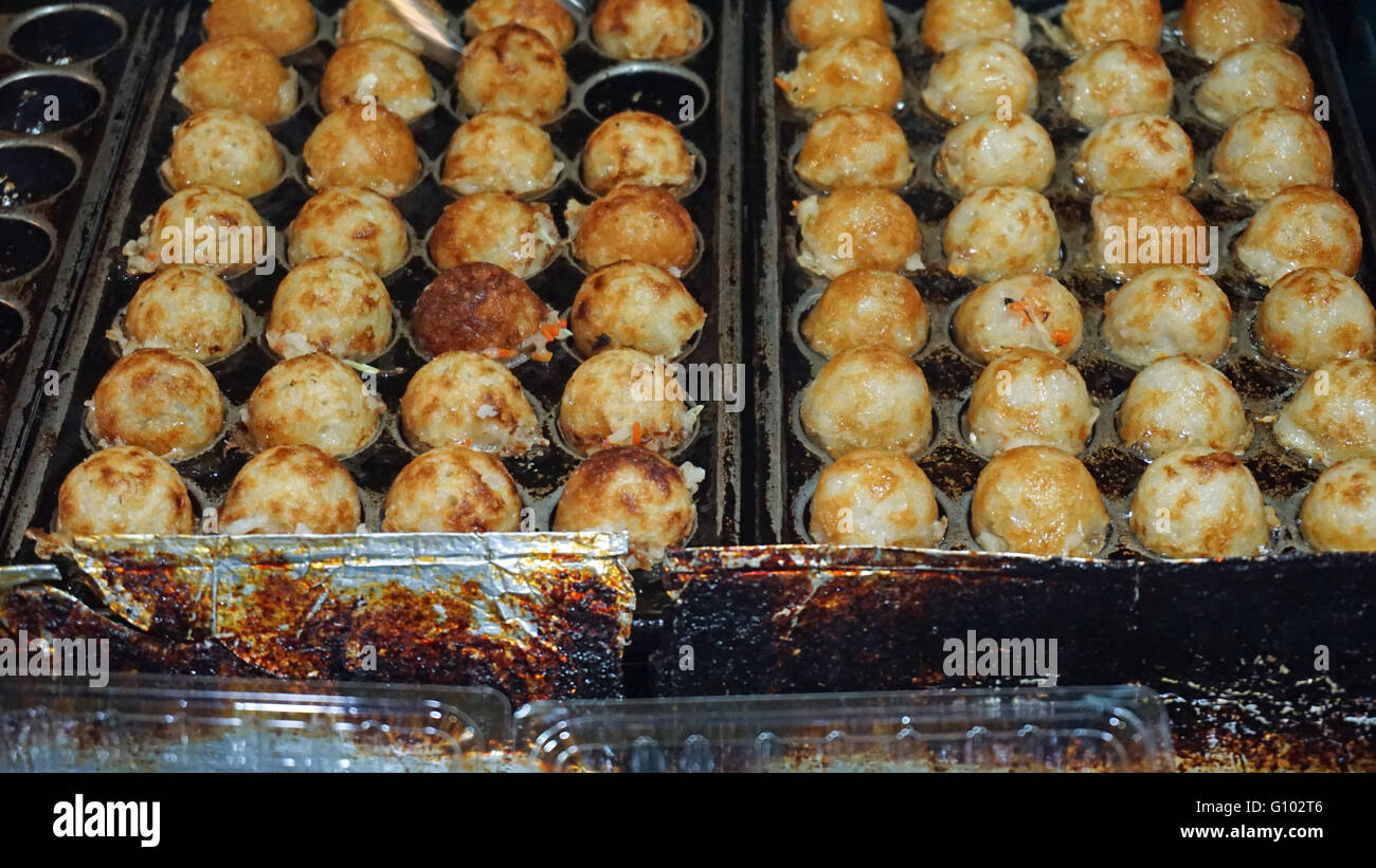 asian street food with local fresh fish Stock Photo - Alamy