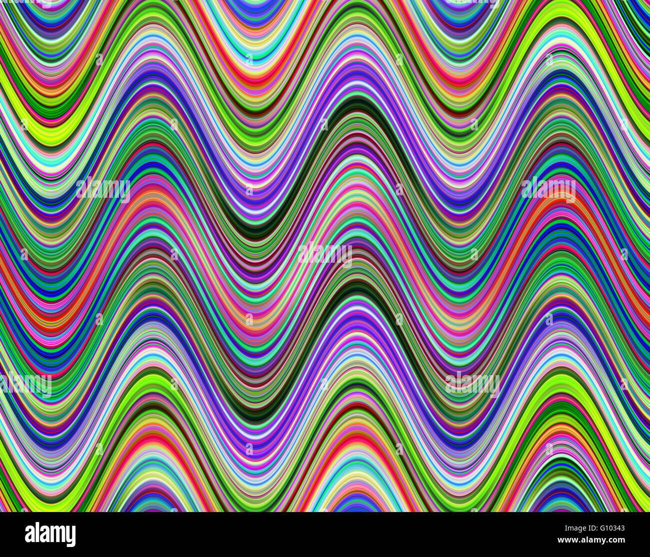 Multicoloured digital waves pattern illustration. Stock Photo