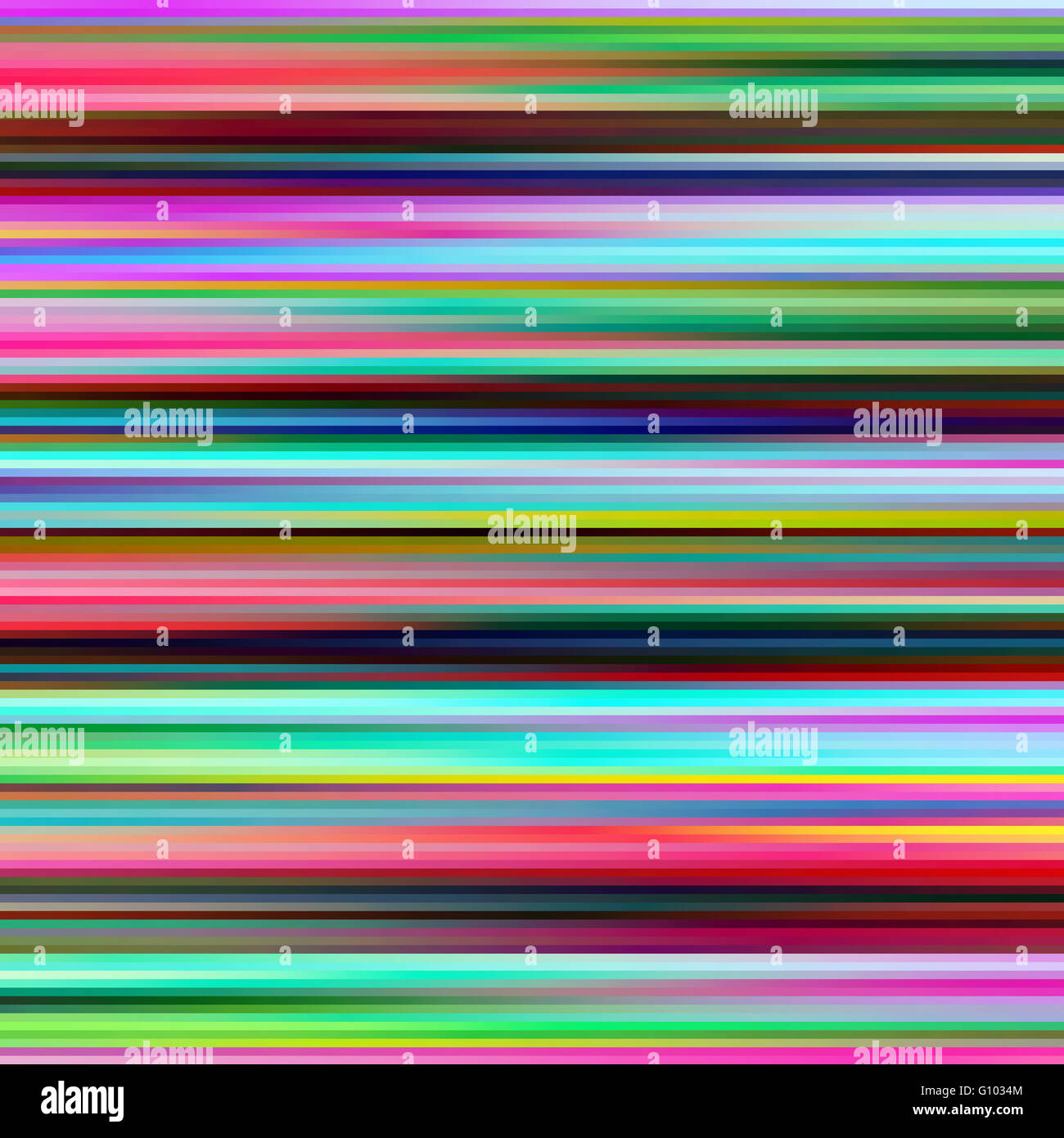 Vibrant colours horizontal graduated stripes abstract. Stock Photo