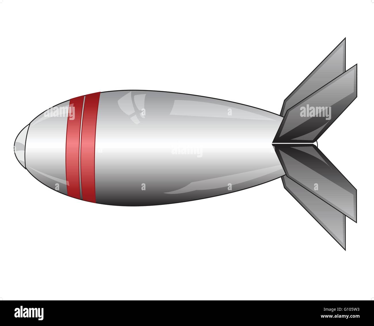 Aircraft bomb on white background is insulated Stock Vector Image & Art ...
