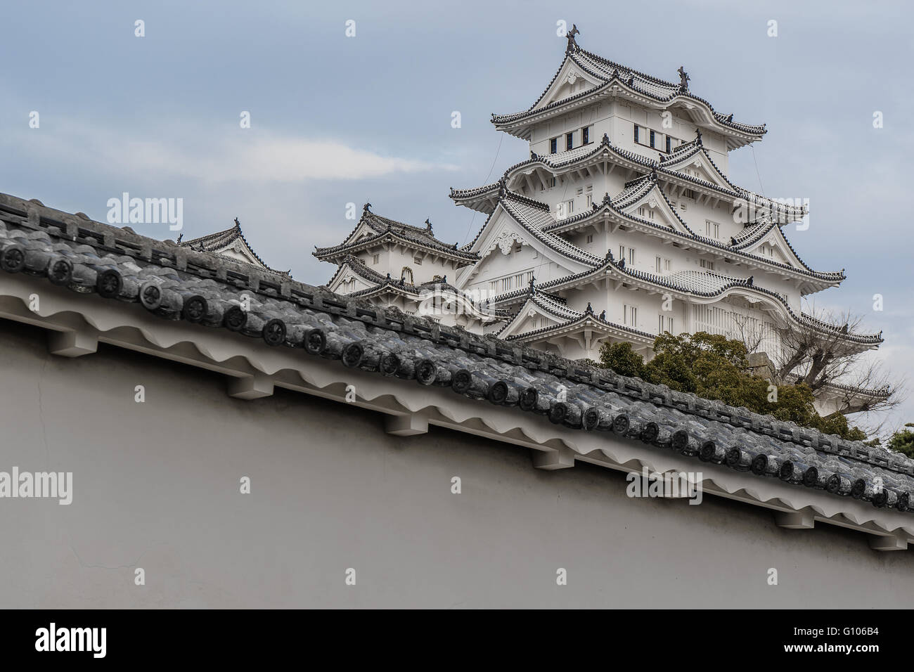 Himeji castle in winter, Himeji, Japan Stock Photo Alamy