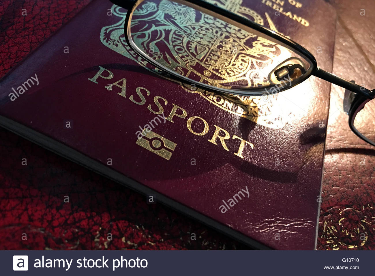 Biometric Passport Microchip British Passport Stock Photos & Biometric