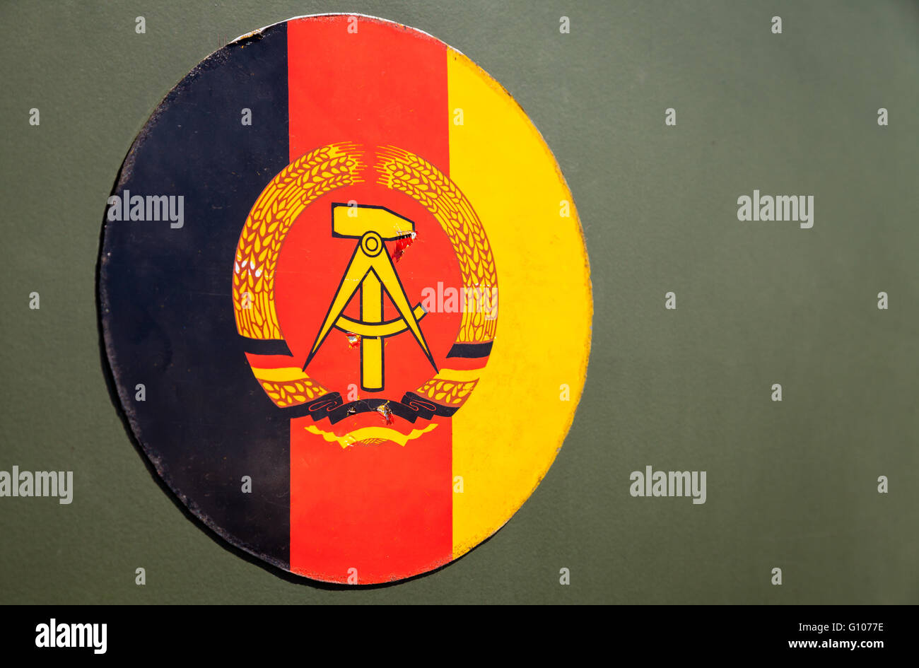 German Democratic Republic emblem Stock Photo