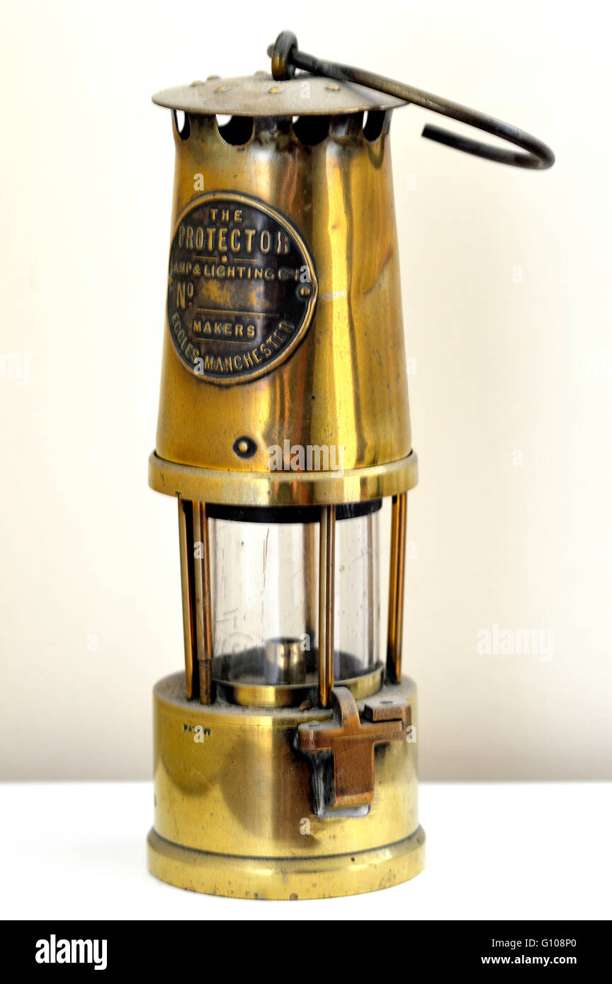 A Davy miners lamp Stock Photo