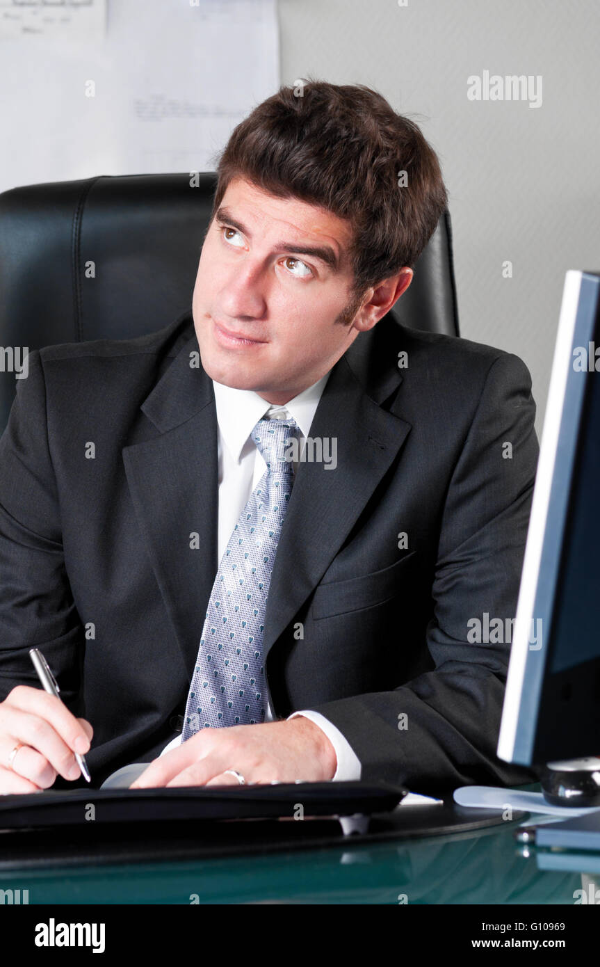businessman at office Stock Photo - Alamy
