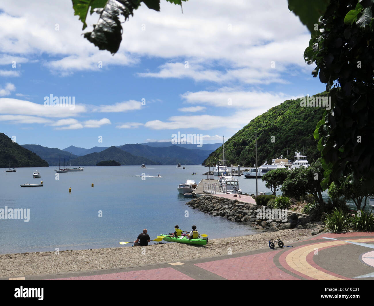The foreshore at Picton, South Island, New Zealand Stock Photo
