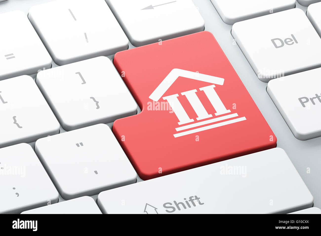 Law concept: Courthouse on computer keyboard background Stock Photo - Alamy