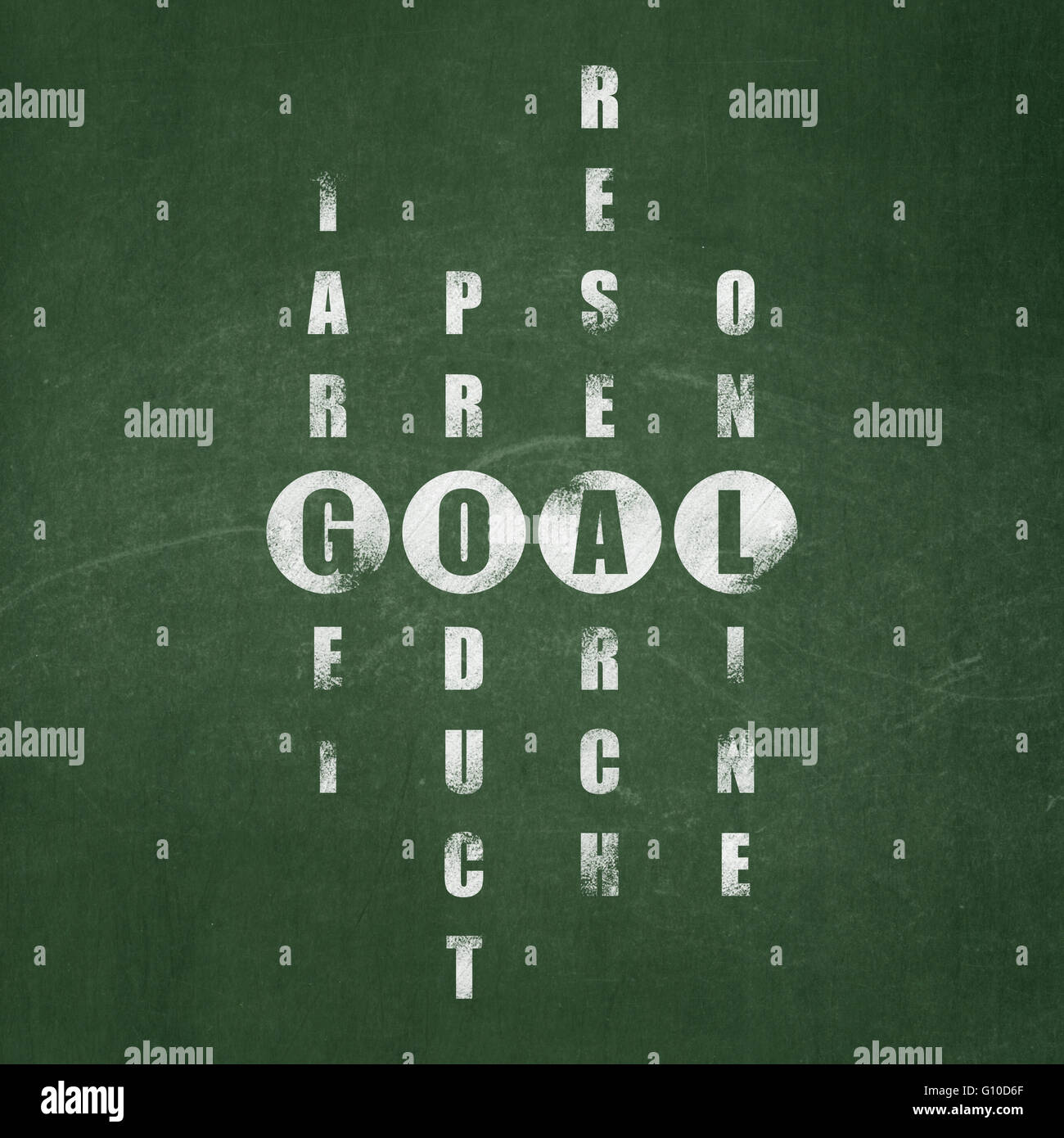 Marketing concept Goal in Crossword Puzzle Stock Photo Alamy